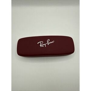 Ray-Ban Case Hard Clam Shell Snap Shut Eye Glass Sunglasses Case Barn  Maroon